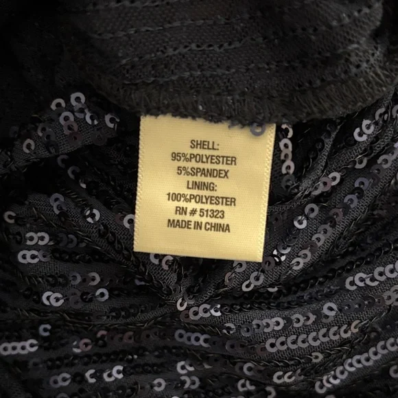 CeCe glamorous bows Navy Sequin Off-Shoulder cold Blouse sequence bling NWT Sz M - Picture 13 of 15